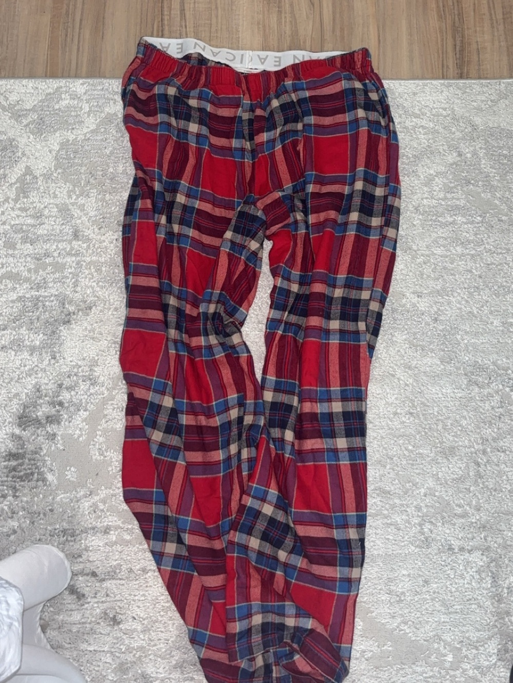 Women’s Red Plaid Lounge Pants - Branded Waistband